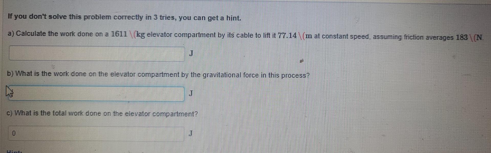 Solved If you don't solve this problem correctly in 3 tries, | Chegg.com