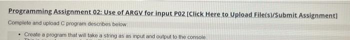 Solved create a program that will take a string as input and | Chegg.com