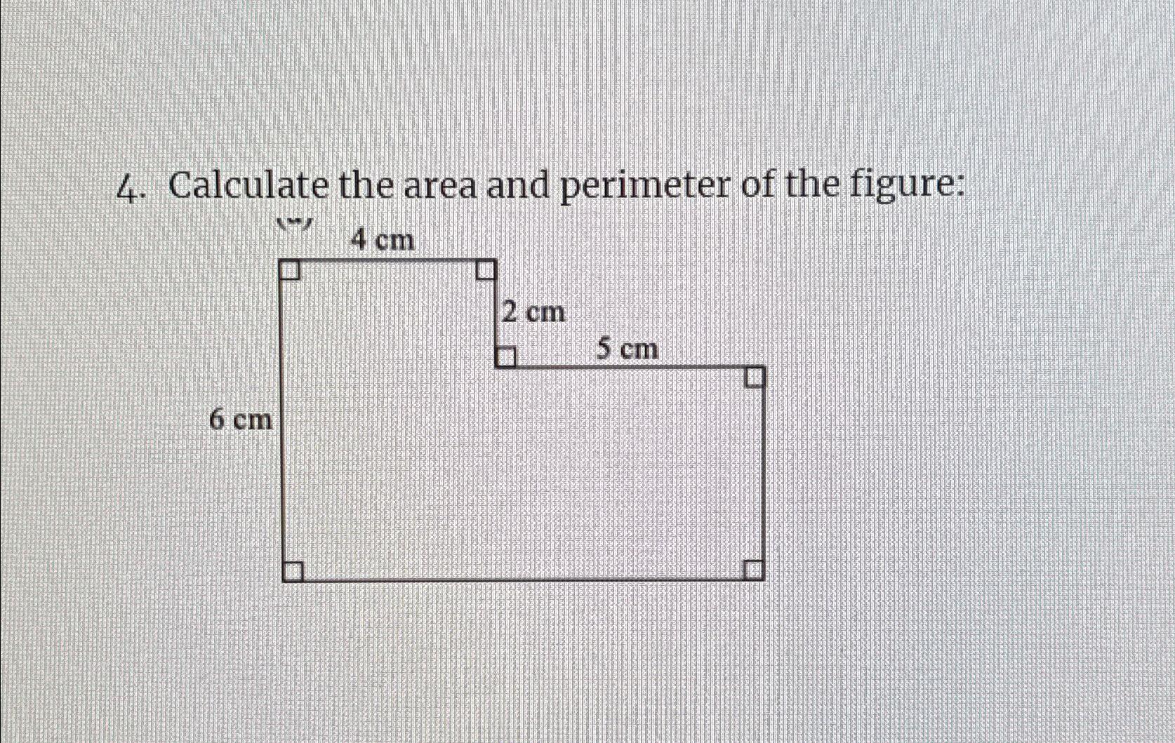 calculate the area and perimeter of the figure