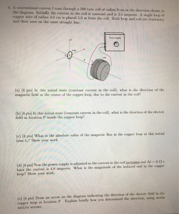 Solved 4 A Conventional Current I Runs Through A 500 Lumn Chegg
