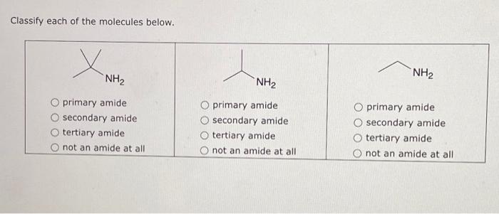 Solved Classify Each Of The Molecules Below