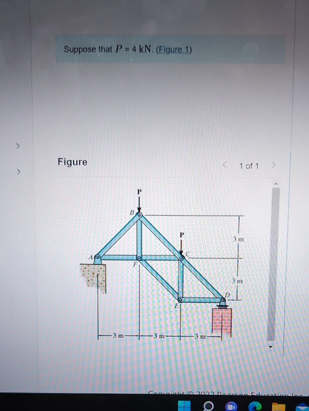 Solved Suppose that P=4kN. (Figure 1) FigureDetermine the | Chegg.com