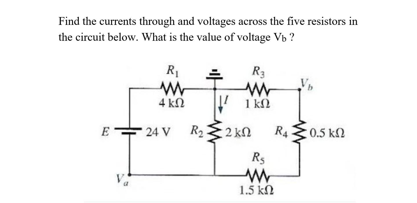Solved Find the currents through and voltages across the | Chegg.com