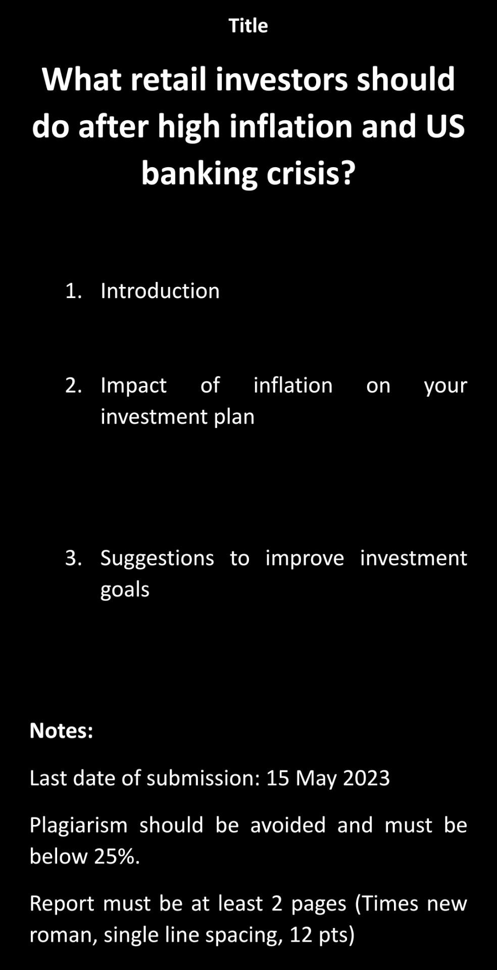 Solved 2. Impact Of Inflation On Your Investment Plan 3. | Chegg.com