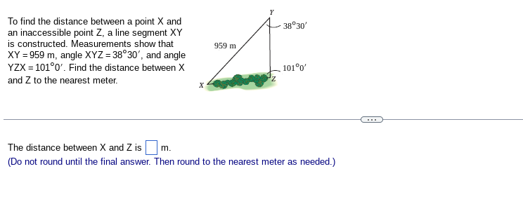 Solved To find the distance between a point x ﻿andan | Chegg.com