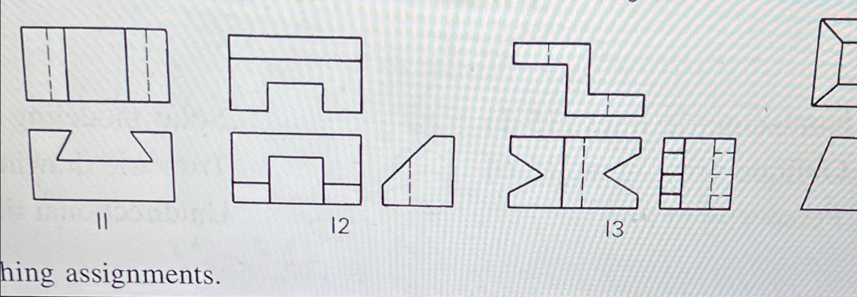 Solved What are the isometric views of 11,12, ﻿and 13 | Chegg.com