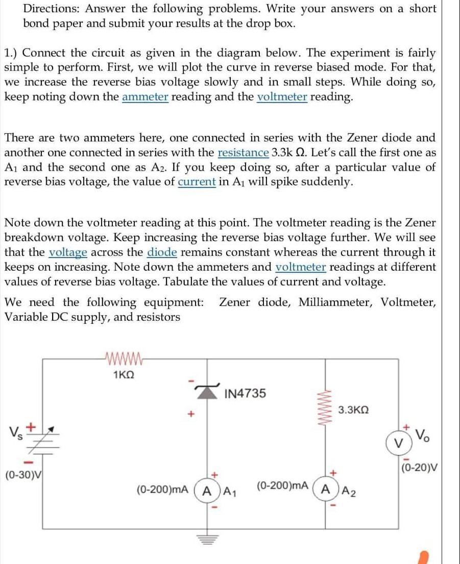 Solved Directions: Answer the following problems. Write your | Chegg.com