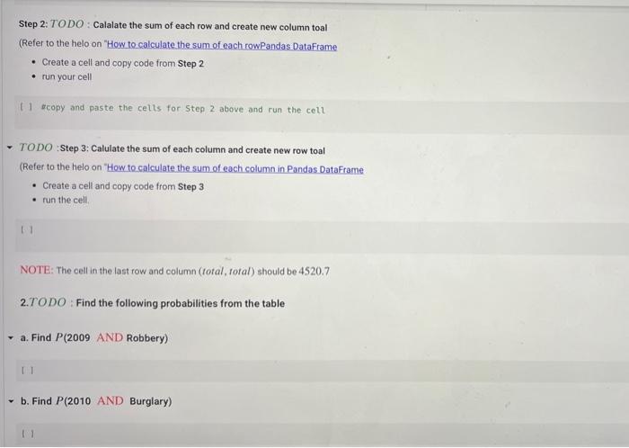 Solved 1. Completing the Contingency Table with Python Step