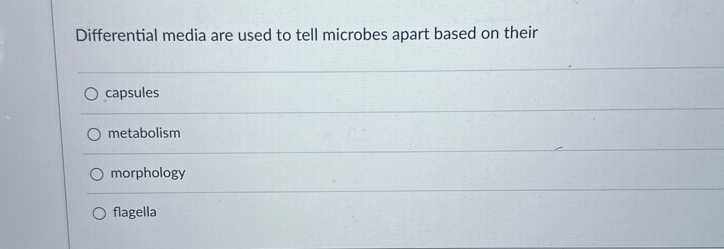 Solved Differential media are used to tell microbes apart