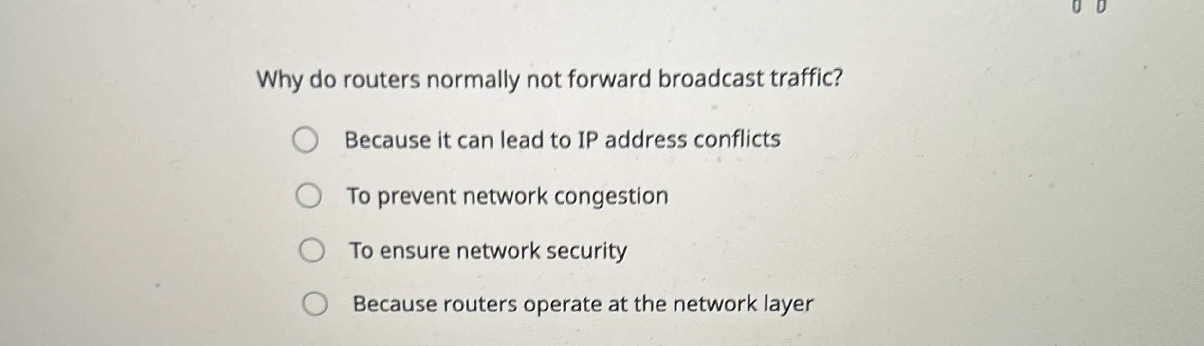 Solved Why do routers normally not forward broadcast