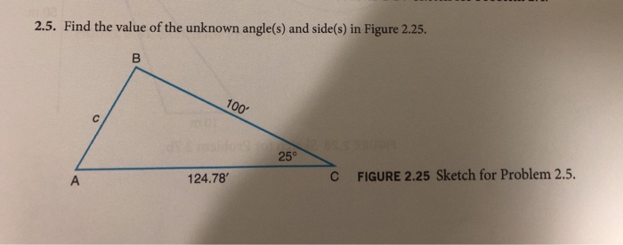 Solved 2.5. Find The Value Of The Unknown Angle(s) And 