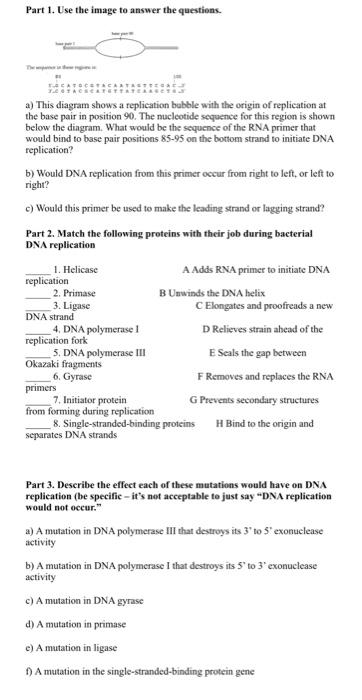 Solved Part 1. Use the image to answer the questions. a) | Chegg.com