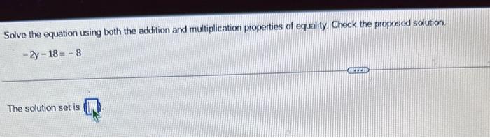 Solved Solve the equation using both the addition and | Chegg.com