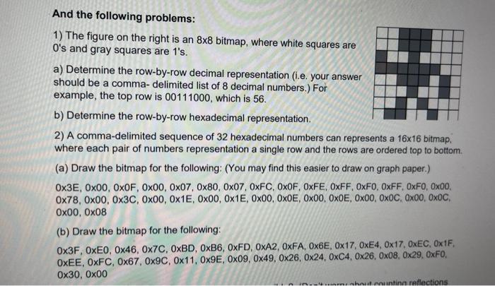 Solved And the following problems 1 The figure on the Chegg