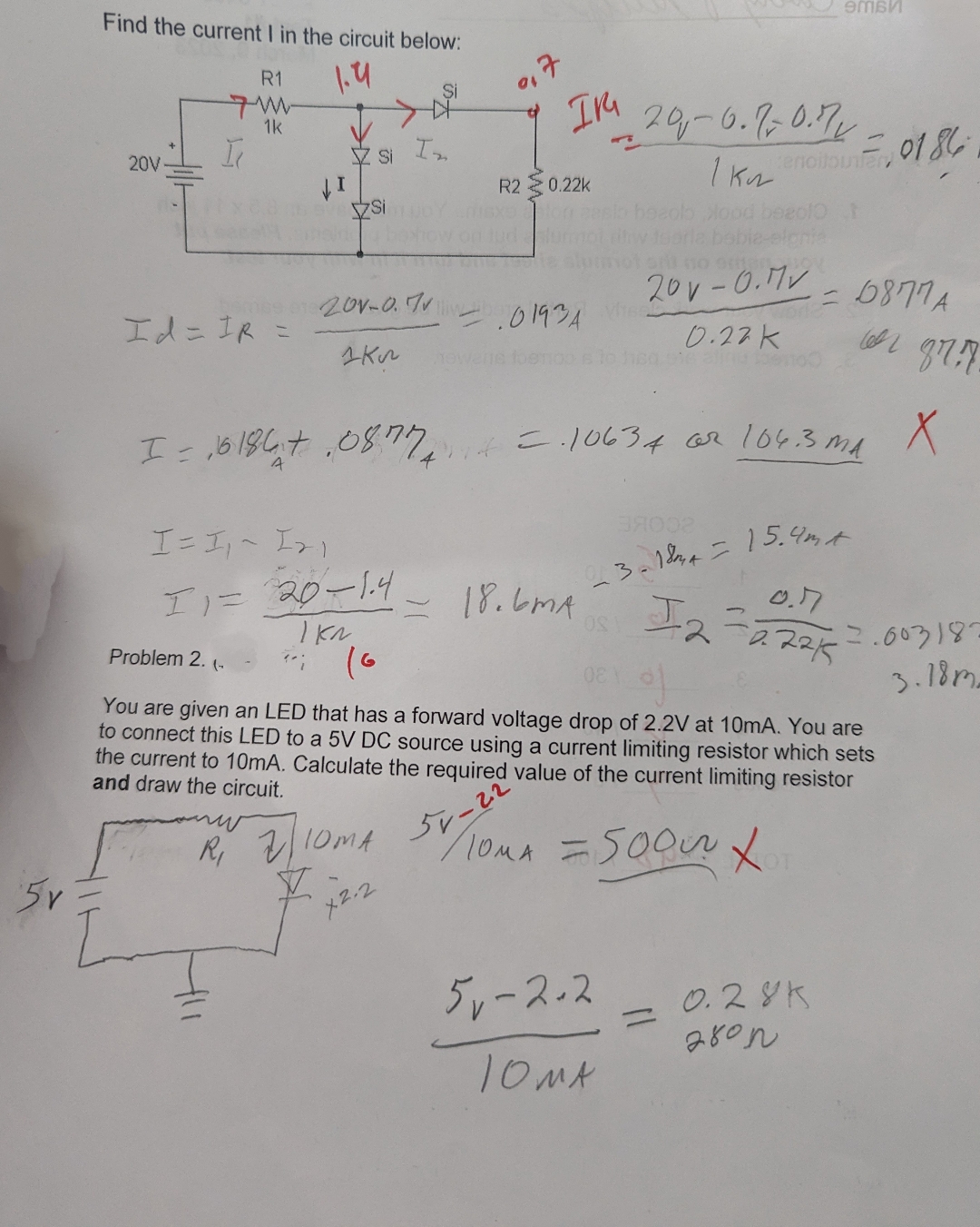 Solved Find the current I in the circuit | Chegg.com