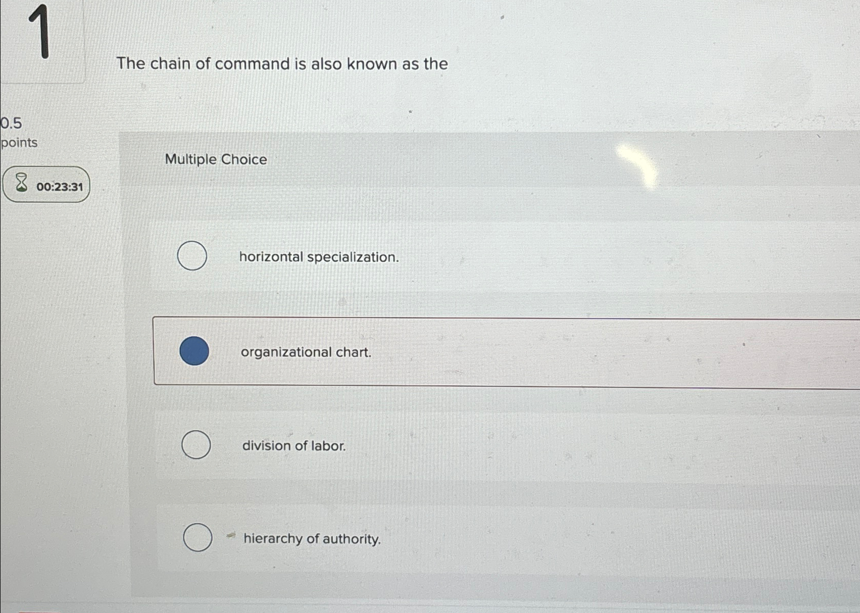 Solved 1The chain of command is also known as | Chegg.com