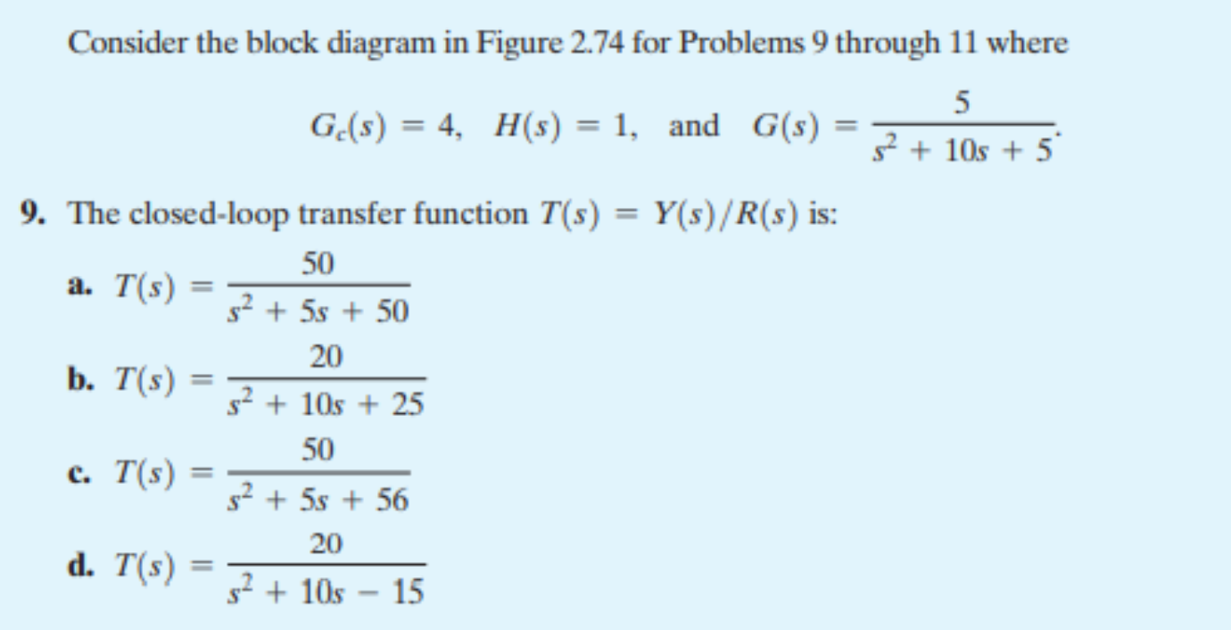 Consider the block diagram in ﻿Figure 2.74 ﻿for | Chegg.com