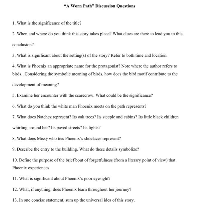 🏷️ What is the significance of the title a worn path. What is the significance of the title of