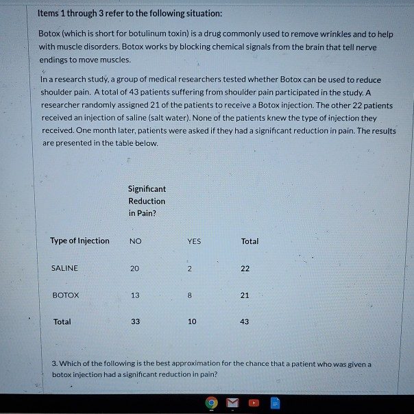Solved Items 1 through 3 refer to the following situation: | Chegg.com
