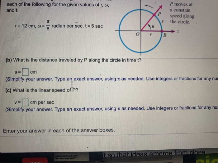 Solved Suppose That Point P Is On A Circle With Radius R Chegg Com