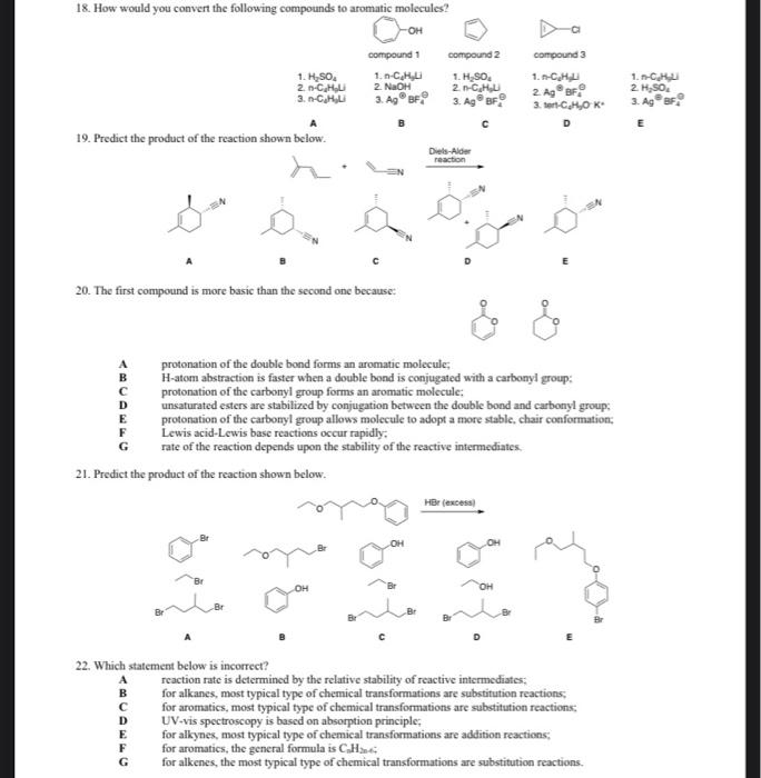 Solved 18. How would you convert the following compounds to | Chegg.com