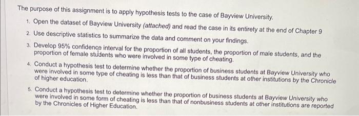 Solved The purpose of this assignment is to apply hypothesis | Chegg.com