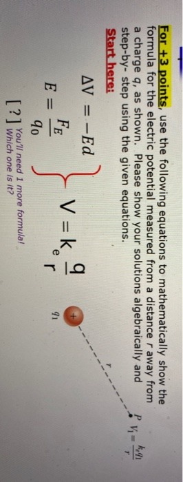 Solved For 3 Points Use The Following Equations To Chegg Com