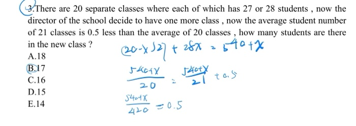 Solved 3.There are 20 separate classes where each of which | Chegg.com