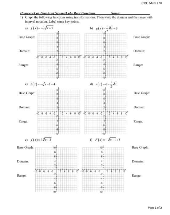 Solved CRC Math 120 Homework on Graphs of Square/Cube Roar | Chegg.com