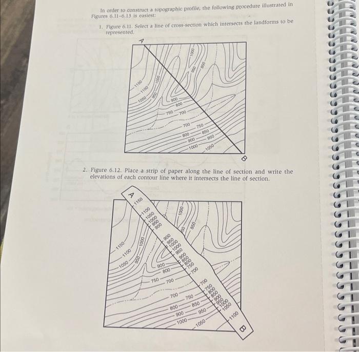 Part Three. Constructing Topographic Profiles | Chegg.com