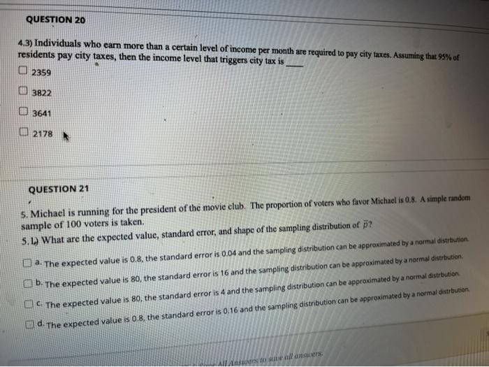 Solved QUESTION 18 4. The monthly income of residents of | Chegg.com