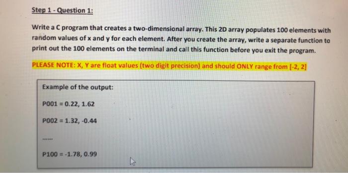 Solved Step 1 - Question 1: Write a C program that creates a | Chegg.com