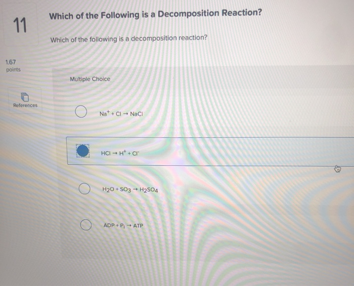 Solved Which Of The Following Is A Decomposition Reaction Chegg Solved Which Of The Following Is A Decomposition Reaction Chegg