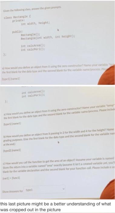 Solved Gen the follows the props class Rectangle private int | Chegg.com