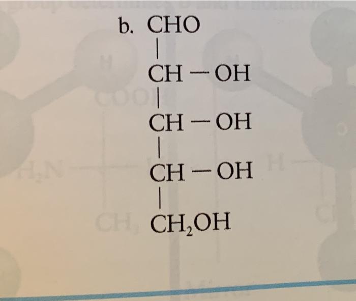 Solved b. CHO 1 CH-OH CH - OH CH-OH 1 CH,OH a. LEARNING | Chegg.com
