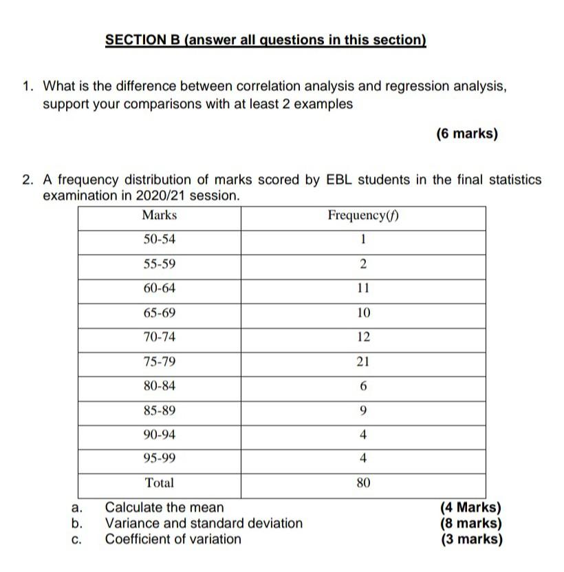 Solved SECTION B (answer All Questions In This Section) 1. | Chegg.com