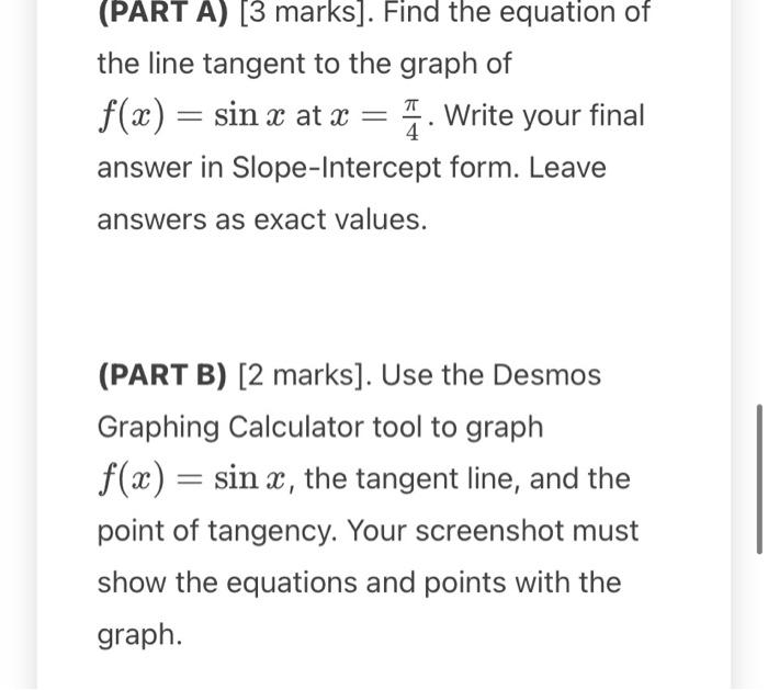 solved-part-a-3-marks-find-the-equation-of-the-line