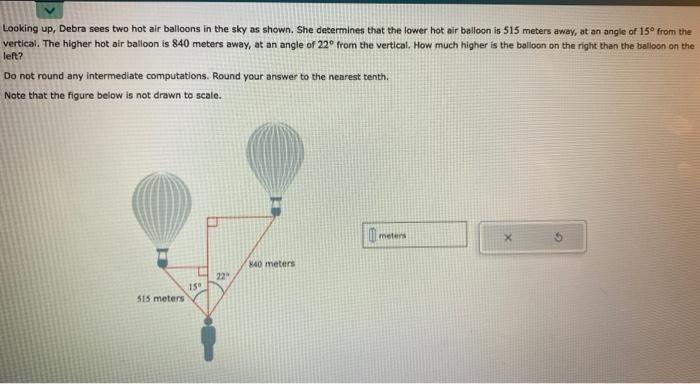 Solved Looking Up, Debra Sees Two Hot Air Balioons In The | Chegg.com