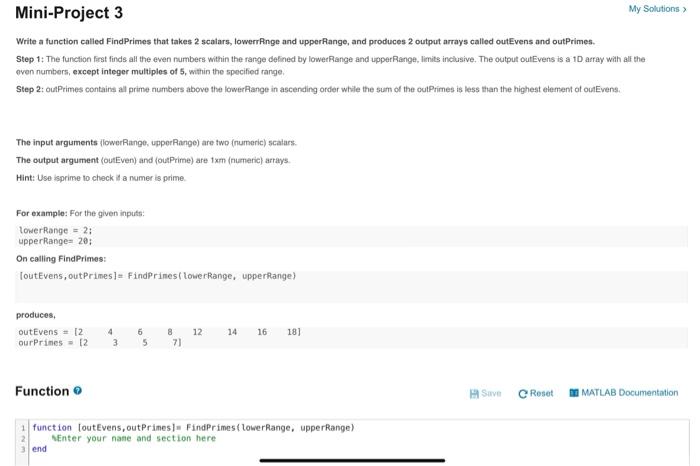 Solved Write a function called FindPrimes that takes 2 | Chegg.com