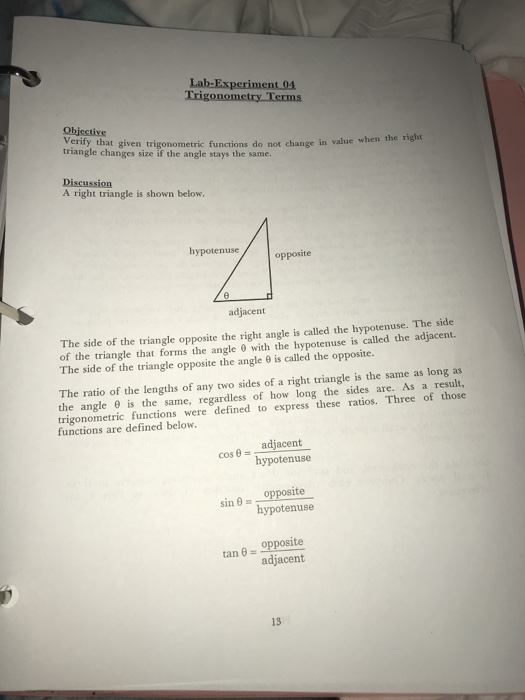 Trigonometry - Terminology