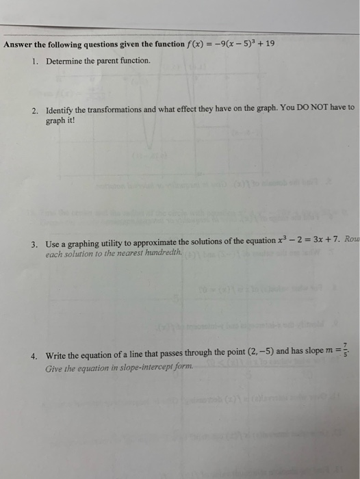 Solved Answer the following questions given the function | Chegg.com