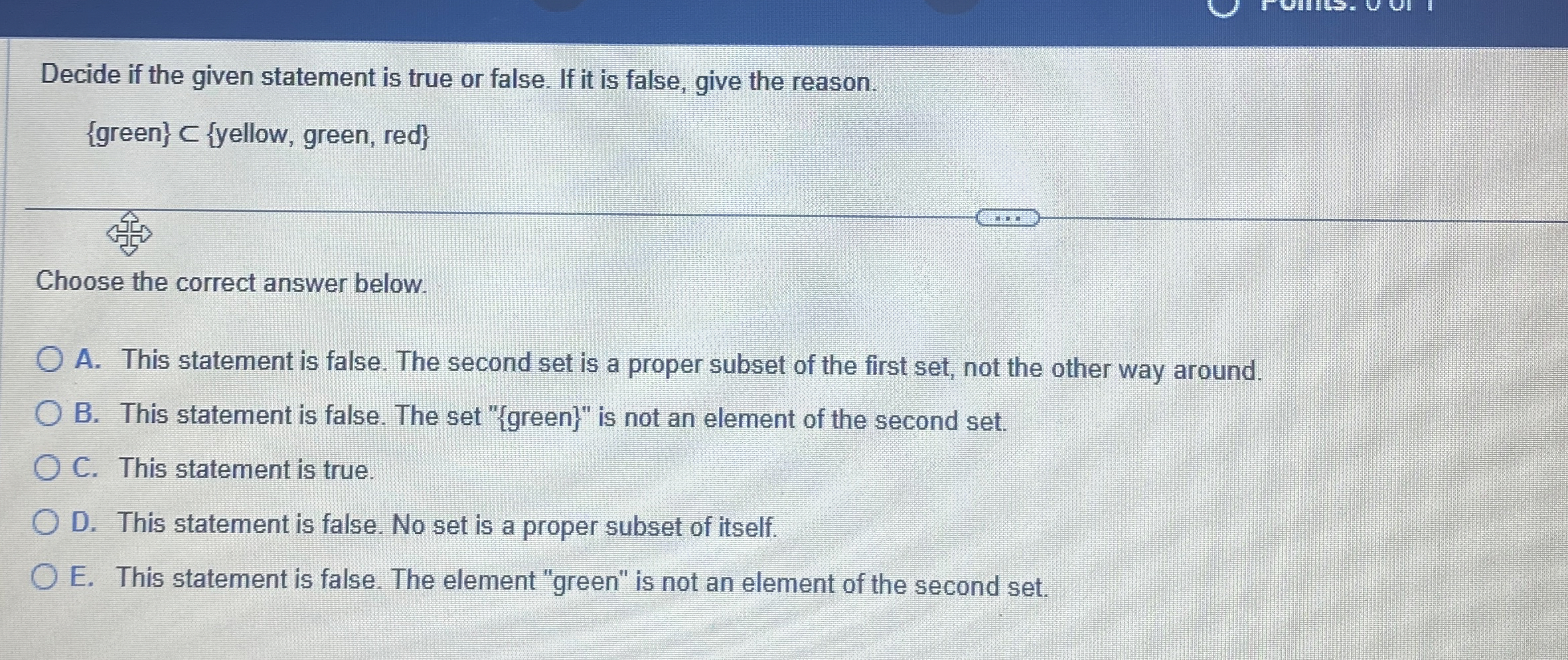 Solved Decide if the given statement is true or false. If it | Chegg.com