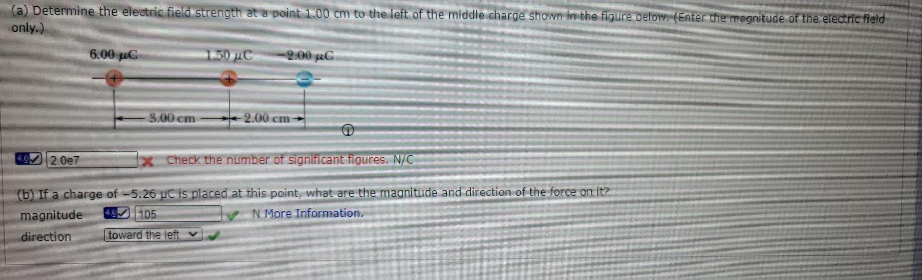 Solved (a) Determine the electric field strength at a point | Chegg.com