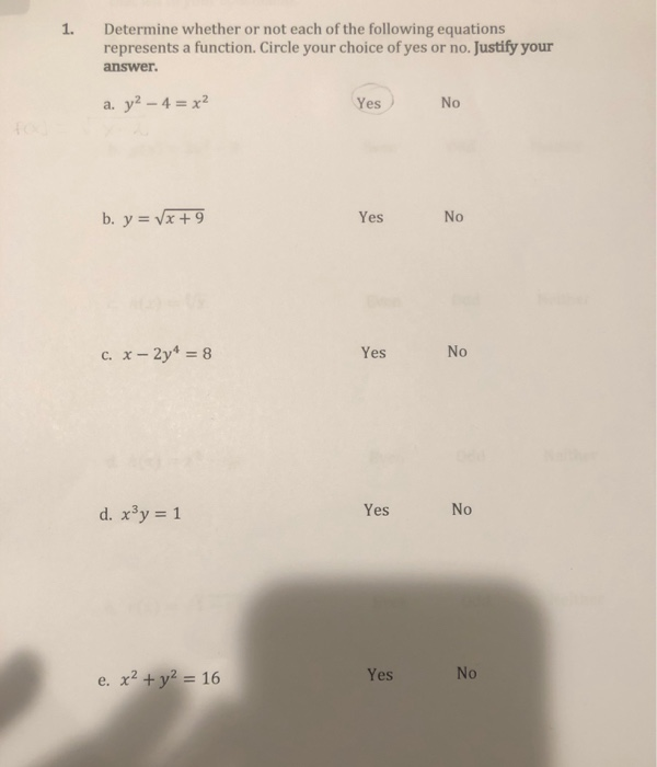 Solved 1. Determine whether or not each of the following | Chegg.com