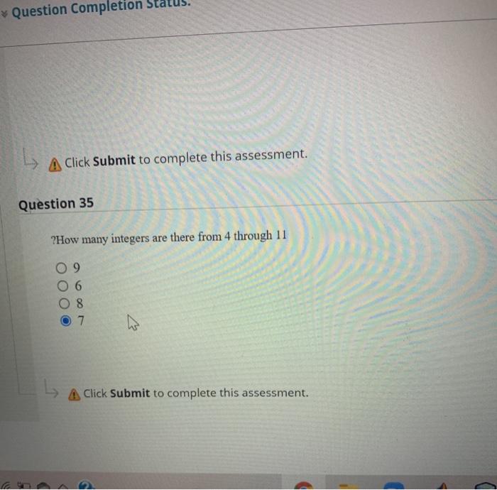 Solved Question Completion Status. A Click Submit to | Chegg.com