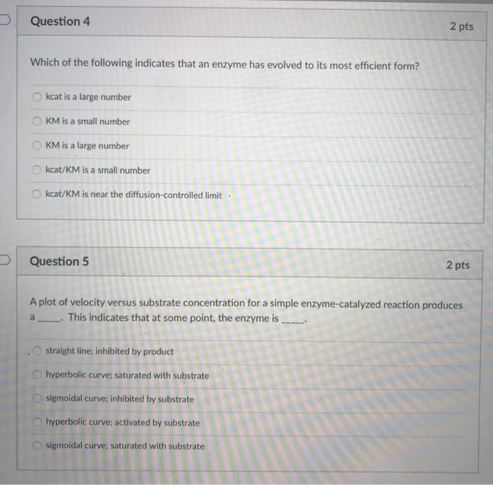 Solved Question 4 2 pts Which of the following indicates | Chegg.com
