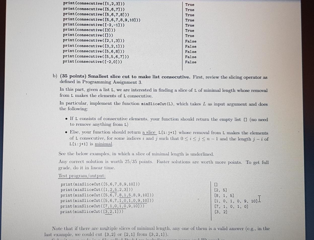 Solved u Problem 4 (60 points). Consecutive integers a) (25 | Chegg.com