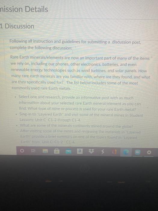 Solved mission Details 1 Discussion Following all | Chegg.com