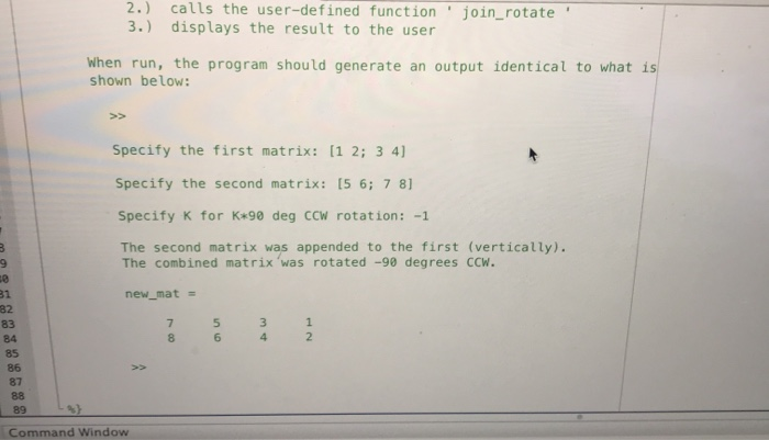 Solved %{ Create a new user-defined function file | Chegg.com