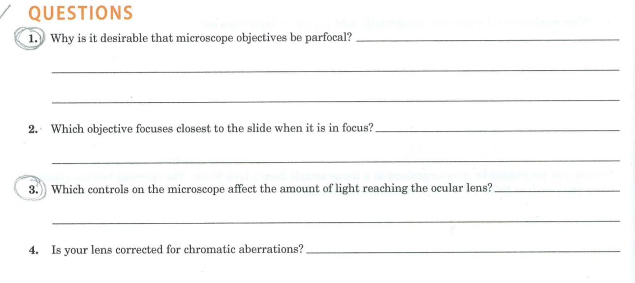 Solved QUESTIONSWhy is it desirable that microscope